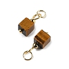 Natural Tiger Eye Pendants STAS-Z129-01G-08-2