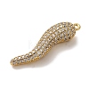 Rack Plating Brass Micro Pave Cubic Zirconia Pendant KK-A229-03G-G-2