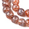 Drawbench Crackle Glass Beads Strands GLAA-N006-8mm-09-3