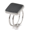 304 Stainless Steel Enamel Open Cuff Rings for Women RJEW-F166-36P-02-1