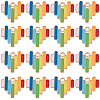 Rainbow Color Alloy Enamel Pendants ENAM-SC0003-93-1