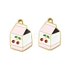 304 Stainless Steel Enamel Pendants X1-STAS-G360-04G-08-1