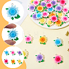 36Pcs 6 Colors Opaque Resin Pendants RESI-SC0006-82-6