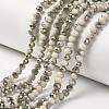 Electroplate Opaque Glass Beads Strands X-EGLA-A034-P6mm-S17-1