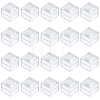 CHGCRAFT 20Pcs Transparent Plastic Ring Viewer Magnifier Boxes CON-CA0001-024-1