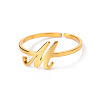 Adjustable 201 Stainless Steel Letter Open Cuff Rings for Women FS-WG61269-13-1