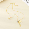 Mother's Day 304 Stainless Steel Jewerly Sets WG62052-01-3