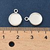 Flat Round Brass Pendant Cabochon Settings KK-K414-14B-S-3