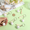 12Pcs Mini Baseball PU Leather Pendant Keychain with Wood Baseball Bat DIY-SP0001-51A-3