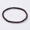 Natural Garnet Beaded Stretch Bracelets BJEW-JB02459-05-7