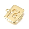 Brass Hollow Rectangle Links Connector Charms KK-C263-28B-G-2
