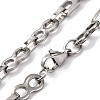 201 Stainless Steel Infinity Link Chain Necklace NJEW-F222-28P-2