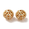 Rack Plating Brass Pave Cubic Zirconia Beads KK-M285-32C-KCG-2