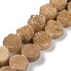Electroplated Natural Druzy Agate Beads Strands G-M433-01H-1