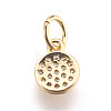 Brass Micro Pave Cubic Zirconia Charms ZIRC-E152-17G-RS-2