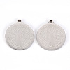 201 Stainless Steel Etched Pendants STAS-Q238-002-2