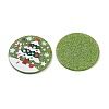 Christmas Themes Opaque Printed Acrylic Pendants OACR-B037-04-2