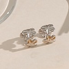 304 Stainless Steel Cuff Earrings for Women SA-CBA9061-03P-1