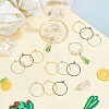 90Pcs 3 Style 316 Surgical & 304 Stainless Steel Wine Glass Charm Rings STAS-DC0002-59-3