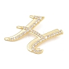Brass Micro Pave Clear Cubic Zirconia Pendants CU-CBA8481-01G-H-2