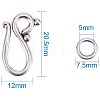Tibetan Silver Hook and Eye Clasps TIBE-PH0001-18AS-RS-2