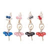 ABS Plastic Imitation Pearl & Alloy Big Pendants PALLOY-JF04992-1