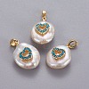 Natural Cultured Freshwater Pearl Pendants KK-L187-03B-1