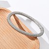 304 Stainless Steel Stretch Bangles for Women BJEW-P315-02G-P-3