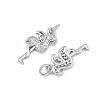 SHEGRACE Brass Micro Pave Cubic Zirconia Pendants XGRQ3P586-598P-2