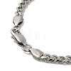 304 Stainless Steel Cuban Link Chain Necklace NJEW-Z024-03P-3