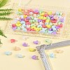 98Pcs 7 Colors UV Plating Opaque Acrylic Beads MACR-FS0002-16-8