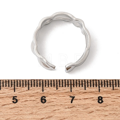 304 Stainless Steel Cuff Open Rings RJEW-P188-02A-P-1