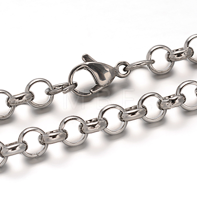 304 Stainless Steel Cable Chain Bracelets BJEW-I202-02B-1