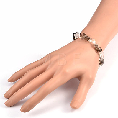 Chips Gemstone Beaded Stretch Bracelets BJEW-JB01825-06-1