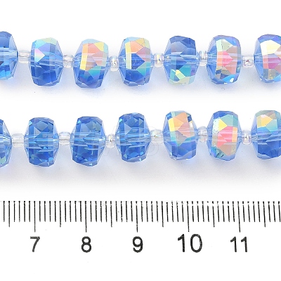 Transparent Electroplate Glass Beads Strands EGLA-P062-01A-AB02-1