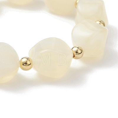 Acrylic Imitation Gemstone Beads Stretch Bracelets for Women BJEW-JB13236-01-1