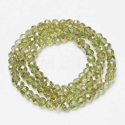Electroplate Glass Beads Strands EGLA-A034-T1mm-K15-1