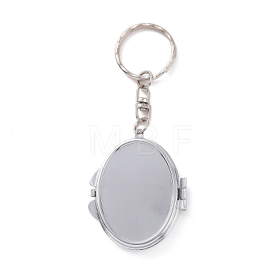 Iron Folding Mirror Keychain DIY-D079-01C-1