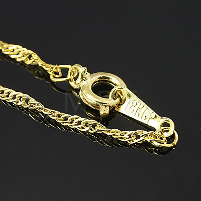 Brass Chain Necklaces X-NJEW-D078-410-G-1