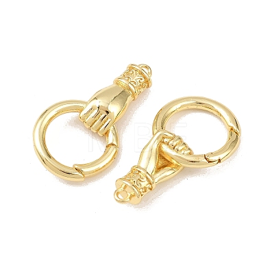 Hand Brass Spring Gate Rings KK-Z132-06G-1