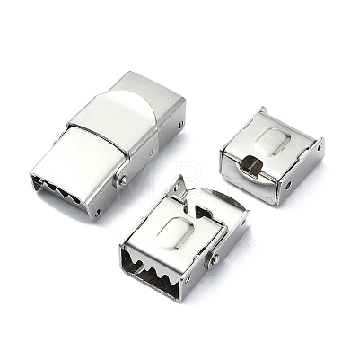 201 Stainless Steel Watch Band Clasps STAS-C089-05A-P-1