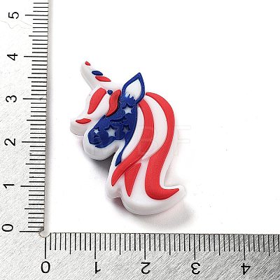 Independence Day Theme Silicone Beads SIL-M005-01F-1