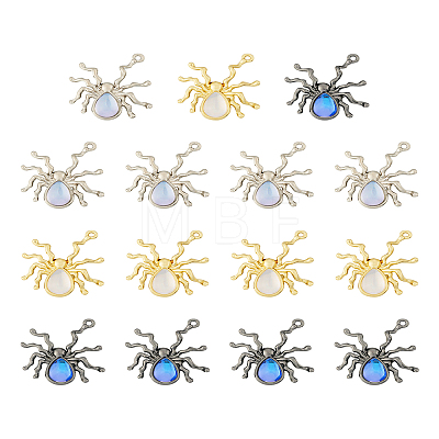 18Pcs 3 Colors Halloween Rack Plating Alloy Pendants FIND-TA0002-05-1