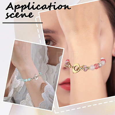 10 Sets 2 Colors 304 Stainless Steel Toggle Clasps STAS-BBC0006-81-1