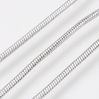 Long-Lasting Plated Brass Snake Chain Necklaces NJEW-K112-04P-NF-1