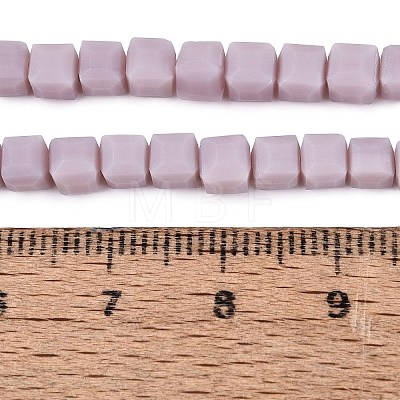 Opaque Frosted Glass Beads Strands GLAA-N072-01A-B07-1