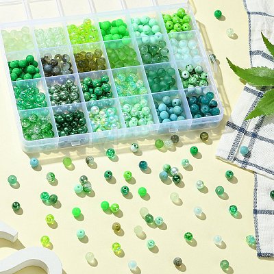 DIY Green Series Necklace & Bracelet Making Kits DIY-CJ0001-77-1
