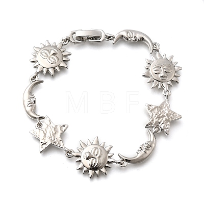 Brass Link Bracelets for Women LS-BJEW-C118-01P-1