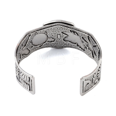 Constellation Alloy Open Cuff Bangles for Women Men BJEW-C064-01AS-01-1