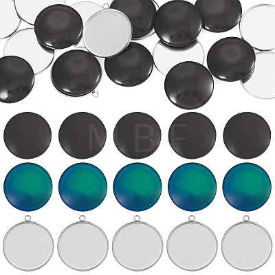 10Pcs 304 Stainless Steel Pendant Cabochon Settings DIY-TA0015-76A-1